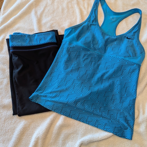 Nike Pants - Nike Blue and Black Track Pants